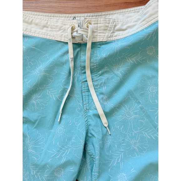 Local Motion Board Shorts  Aqua Blue Floral Pattern Drawstring Casual  size 33 - Picture 3 of 5